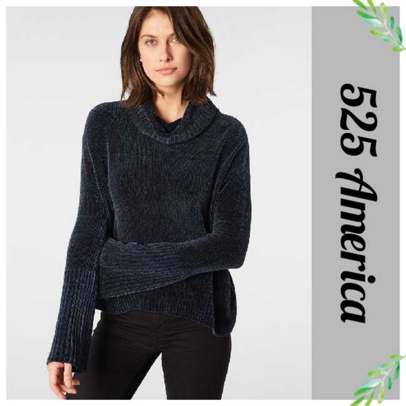 525 America Chenille Flare Turtleneck 